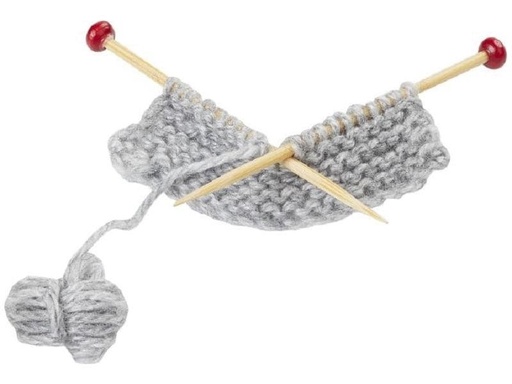 [90271743 1476783] HobbyFun Mini-Utensilien Strickzeug Grau