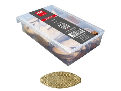 [90271806 1474389] Tox-Dübel Holz Flachdübel Biscuit Wood Miniset, 100 Stück