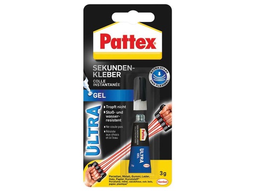 [90272013 1407104] Pattex Sekundenkleber Ultra Gel PSG2C 1 x 3 g, Transparent