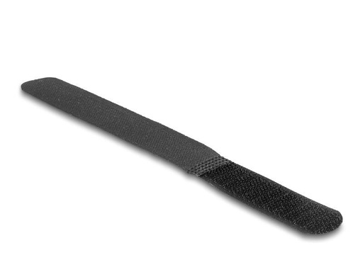 [90272445 1503811] Delock Klettkabelbinder Schwarz 180 mm x 20 mm, 10 Stück
