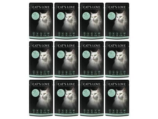 [90272640 1487648] Cat's Love Nassfutter Adult Pute, 12 x 85 g