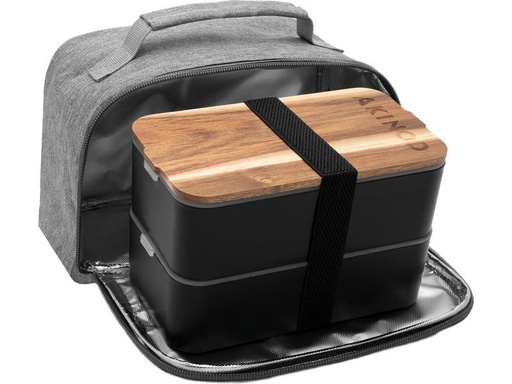 [90272695 1497285] Akinod Bento und Lunchbag 11H58 Schwarz