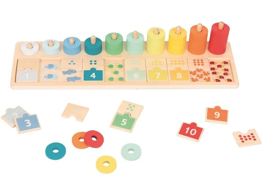 [90272697 1494716] Spielba Holzspielwaren Beschäftigungsspielzeug Zähl – und Zuordnungsbrett