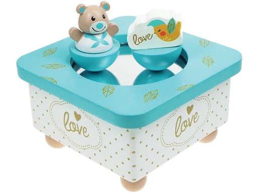 [90272776 1494732] Spielba Holzspielwaren Musikspieldose Golden Bär blau