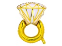 Partydeco Folienballon Ring 60 x 95 cm, Gold