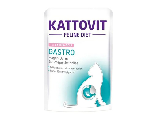 [90273045 1480694] Kattovit Nassfutter Gastro Lachs und Reis, 85 g