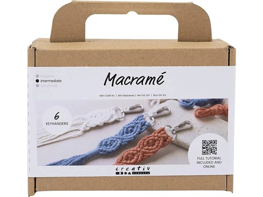 [90273053 1468178] Creativ Company Bastelset Mini Macramé Schlüsselringe