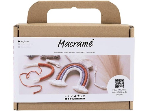 [90273058 1468179] Creativ Company Bastelset Mini Macramé Regenbogen