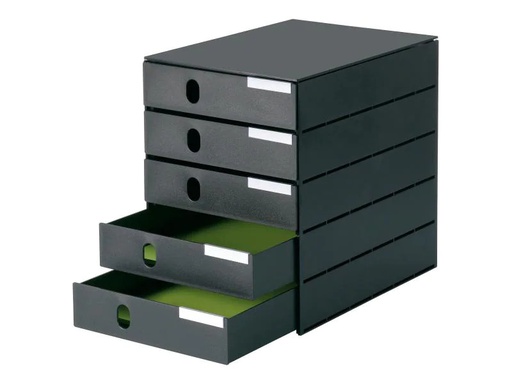 [90046621 830848] Styro Schubladenbox styroval pro 49 mm 5 Schubladen, Schwarz