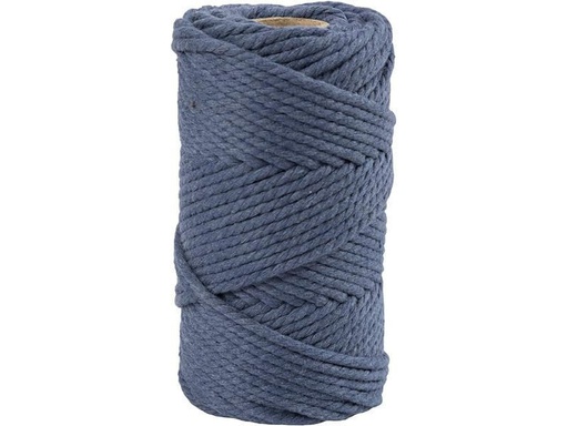 [90273197 1468189] Creativ Company Baumwollgarn Macramé Kordel Blau