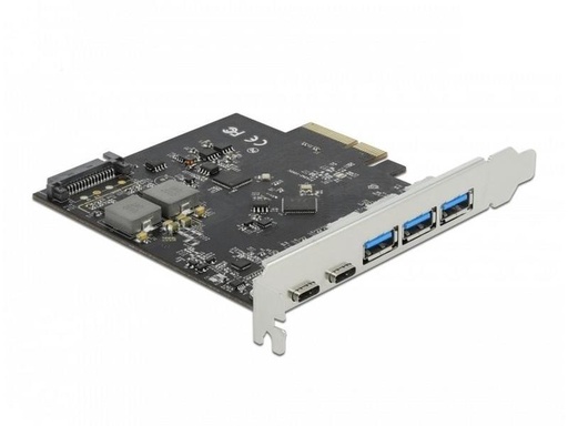 [90046656 1158453] Delock PCI-Express-Karte USB 3.1 Gen2 - 2x USB-C + 3x USB-A