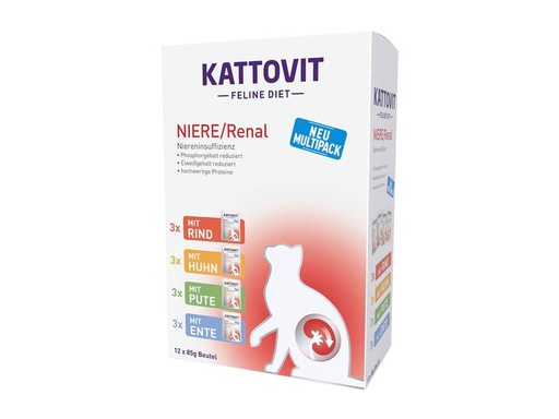 [90273381 1481731] Kattovit Nassfutter Niere/Renal Multipack, 12 x 85 g