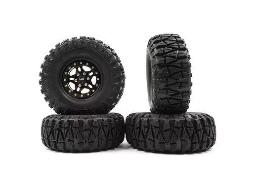 [90273507 1508742] Yeah Racing Kompletträder 1.9 Alu CNC 5-Speichen Beadlock 1:10, 4 Stück