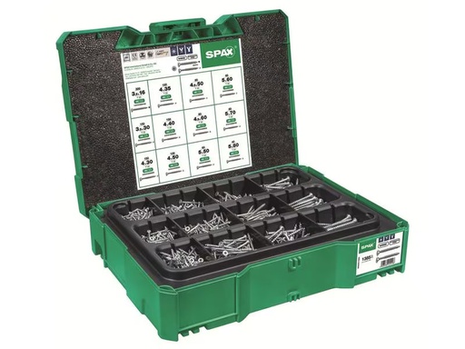 [90273533 1489650] Spax Montagekoffer T-Loc Systainer mit 1400 Spanplattenschrauben
