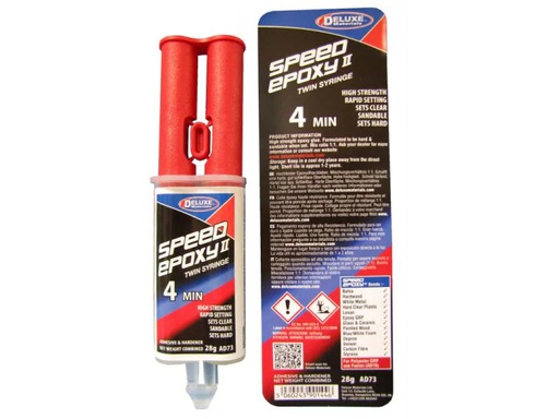 [90046831 778916] Deluxe Materials Modellbauklebstoff Speed Epoxy II Twin Syringe 4 min.