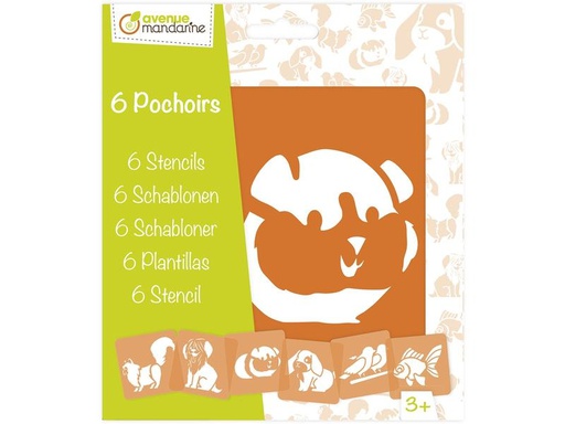 [90274688 1500870] Avenue Mandarine Schablone 15 x 15 cm, Haustiere