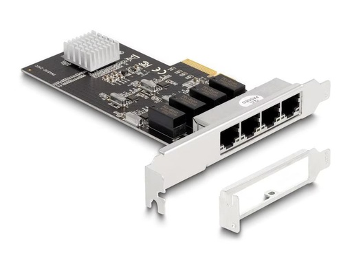 [90274689 1507628] Delock Netzwerkkarte 4x RJ45 1Gbps, PCI-Express x4