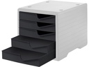Styro Schubladenbox Styroswingbox Lichtgrau/Schwarz