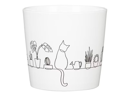 [90274924 1471487] scheurich Blumentopf Catview 12.8 cm, Weiss