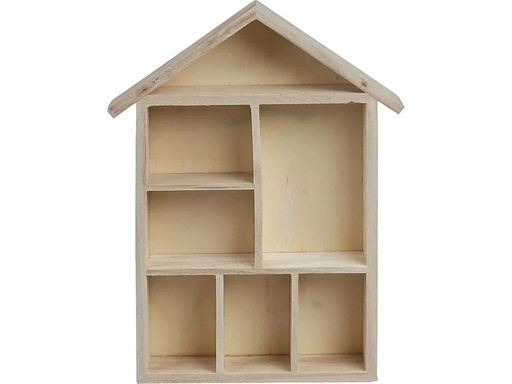 [90046961 656855] Creativ Company Holzartikel 30 cm Setzkasten Haus
