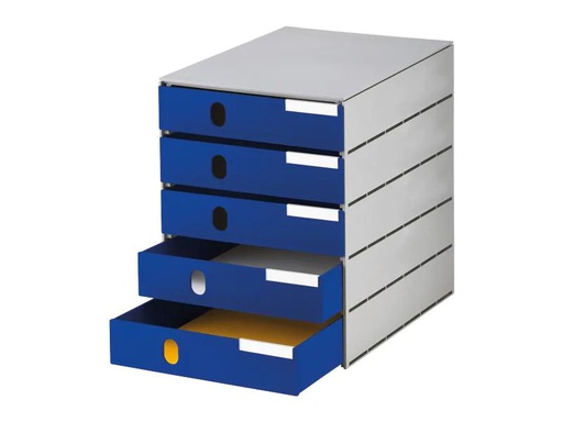 [90274979 1484636] Styro Schubladenbox Styroval-Pro 5 Schubladen, Blau