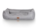 Knuffelwuff Hunde-Bett Dreamline Velour XL, 105 x 75 cm, Grau