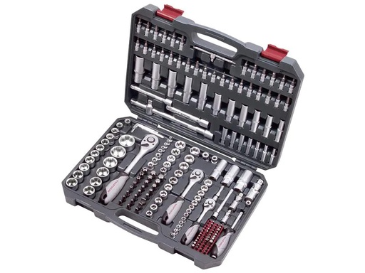 [90046979 1081651] Kraftwerk Steckschlüssel-Set Basic 1/4+3/8+1/2 200-teilig