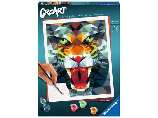 [90275289 1487931] Ravensburger Malen nach Zahlen CreArt: Polygon Tiger