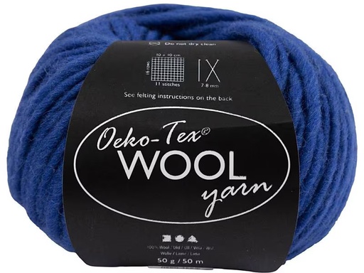 [90275371 1502223] Creativ Company Wolle Oeko-Tex 50 g, Blau
