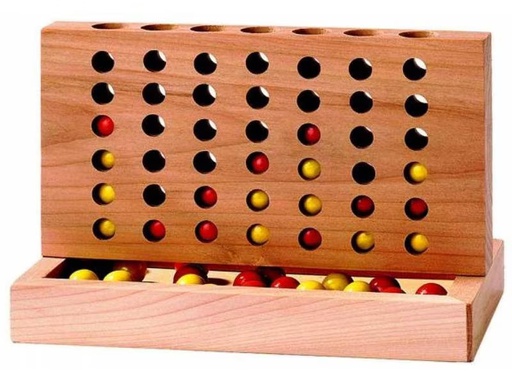 [90275387 1502657] Goki Kinderspiel Vier gewinnt aus Holz