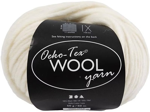 [90275411 1502215] Creativ Company Wolle Oeko-Tex 50 g, Crème