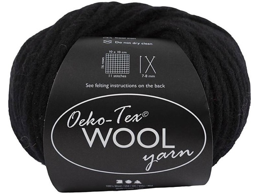 [90275480 1502229] Creativ Company Wolle Oeko-Tex 50 g, Schwarz
