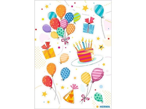 [90275693 1503332] Herma Stickers Motivsticker Birthday Party, 1 Blatt