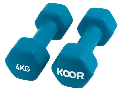 [90275902 1417500] KOOR Kurzhantel-Set 4 kg, Türkis