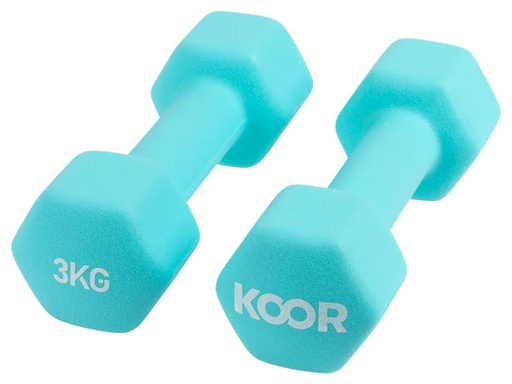 [90275934 1417499] KOOR Kurzhantel-Set 3 kg, Blau