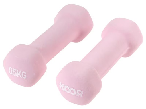 [90275968 1417496] KOOR Kurzhantel-Set 0.5 kg, Rosa