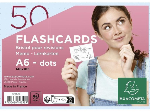 [90275986 1499090] Exacompta Karteikarten Dot, Blau