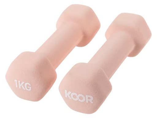 [90276076 1417497] KOOR Kurzhantel-Set 1 kg, Caramel