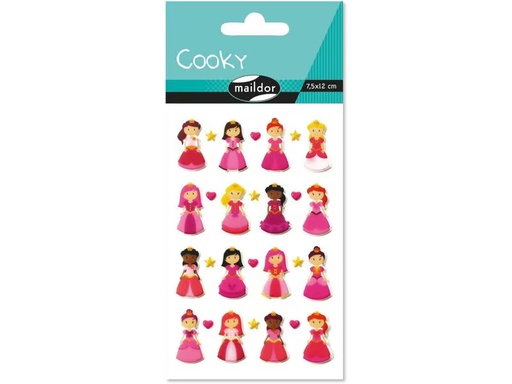 [90276111 1500913] Clairefontaine Motivsticker 3D Cooky Prinzessin 1 Bogen