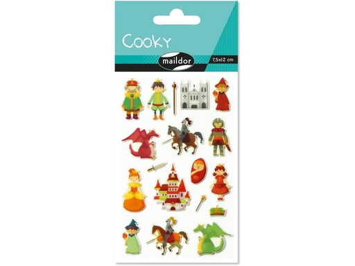 [90276186 1500912] Clairefontaine Motivsticker 3D Cooky Ritter 1 Bogen