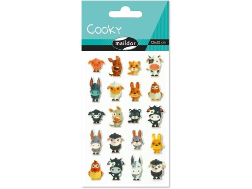 [90276221 1500914] Clairefontaine Motivsticker 3D Cooky Bauernhof 1 Bogen