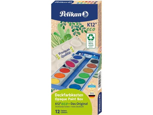 [90276384 1496876] Pelikan Leuchtfarbe im Deckfarbkasten Eco, 12 Farben
