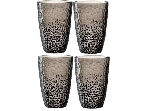 [90276517 1505433] Leonardo Trinkglas Matera 340 ml, 4 Stück, Anthrazit