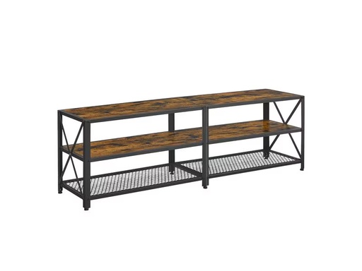 [90276670 1508811] VASAGLE Fernsehschrank mit Ablagen 160 x 50 cm, Braun/Schwarz