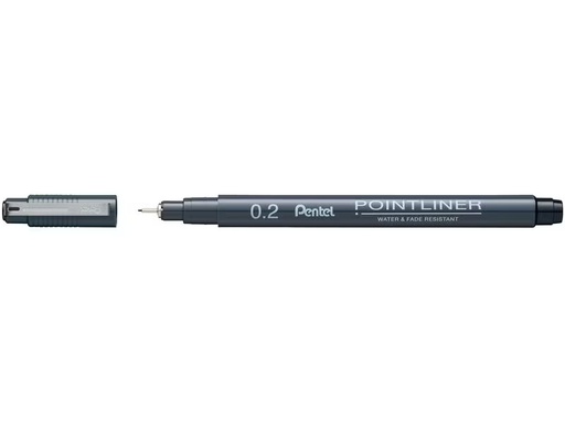 [90276751 1513191] pentel Fineliner Pigment 0.2 mm, Schwarz