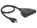 Delock Verteiler 3 Port HDMI Switch 60cm 4K/30Hz, Bidirektional