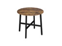 VASAGLE Tisch rund 80 x 75 cm, Braun/Schwarz