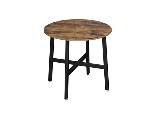 [90276862 1508808] VASAGLE Tisch rund 80 x 75 cm, Braun/Schwarz