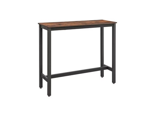 [90276906 1508816] VASAGLE Bartisch mit Metallgestell 120 x 100 cm, Braun/Schwarz
