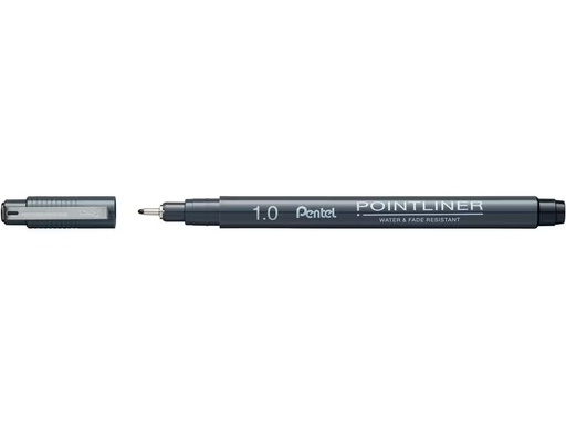 [90276920 1513192] pentel Fineliner Pigment 1.0 mm, Schwarz